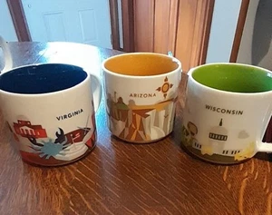 Starbucks "You Are Here" State Lot Of 3 - 14oz Coffee Mugs - Picture 1 of 2