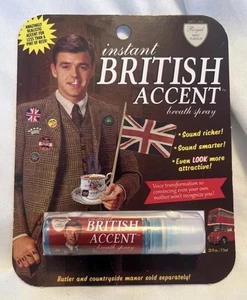 Mordaza spray bucal instantáneo con acento británico regalo nuevo sellado ENVÍO GRATUITO - Imagen 1 de 6
