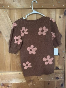 Sonoma Women’s Textured Flower Print Sweater Size Small - Picture 1 of 6