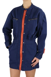 DIESEL De-Angelica-SP Womens Dress L Long Sleeve Full Zip Pockets Denim RRP€295 - Picture 1 of 12