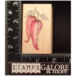 GUMMISTAMPEDE GUMMISTEMPEL A2162E KLEINE CHILIS ESSEN #T18 - Bild 1 von 2