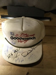 Cappello Dale Earnhardt Sr. autografato da più piloti berretto vintage 1990 snapback - Foto 1 di 10