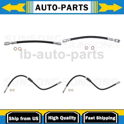 Manguera de freno delantera trasera Sunsong 4x para Volkswagen Passat 2012-2015 2,5 L Foto 1 de 4