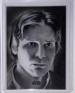Topps Star Wars Finest Han Solo Sketch Card Kevin Nelson - Picture 1 of 2