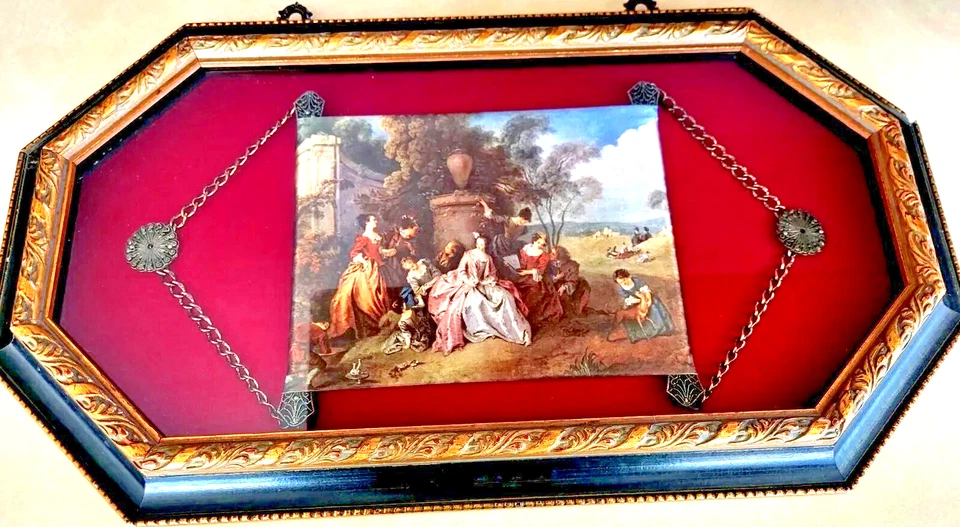 Rare 18th C. French Masterpiece | Silk Reproduction Jean Baptiste Pater stamped - Image 1 of 4