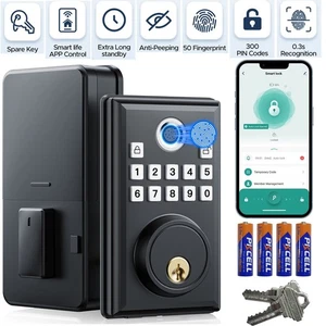 Catenaccio serratura porta ingresso senza chiave impronta digitale Smart Lock con controllo APP - Foto 1 di 10