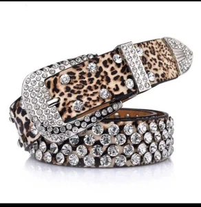 Leather crystal belt - Picture 1 of 4