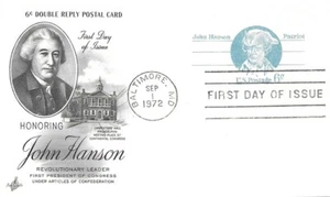 ArtCraft # UY23 John Hanson Reply Postal Card - Picture 1 of 1
