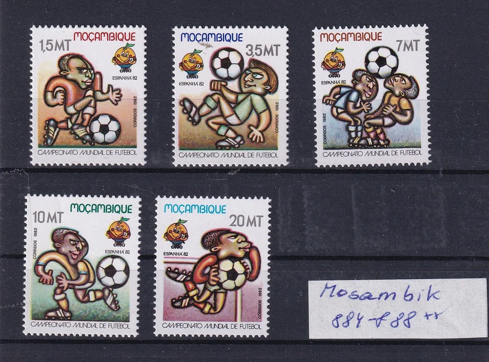 Sammlungsauflösung - Mosambik 1982 - Fußball WM Spanien - Mi. 884-888 ** - Bild 1 von 1