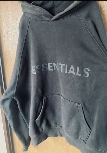 ESSENTIALS Fear of God FOG Pullover Felpa con Cappuccio Nero M (TG. GRANDE)