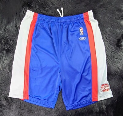 Pantalones cortos de baloncesto auténticos Reebok Detroit Pistons de colección🏀ENVIADOS RÁPIDAMENTE 💨 Foto 1 de 4