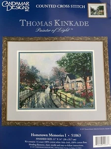 Thomas Kinkade Hometown Memories I Cross Stitch Kit - Brand New - Picture 1 of 1