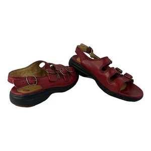Structured By Clarks Women’s 7.5 Comfort Sandals Shoes Red 86335 READ - Picture 1 of 17