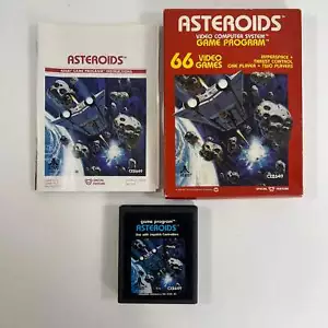 Asteroids (Atari 2600, 1981) Game, Box & Manual - CIB CX2649 - Picture 1 of 14