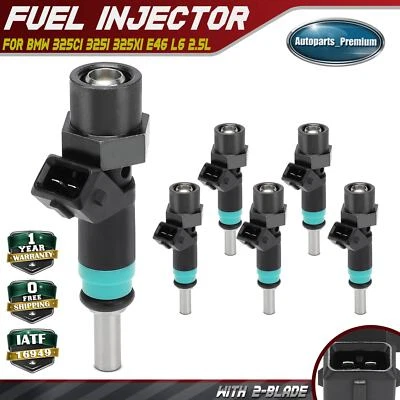 6 件燃油喷射器适用于宝马 325Ci 325i 325xi E46 2004-2005 L6 2.5L 13537515267 — 第 1/4 张图片