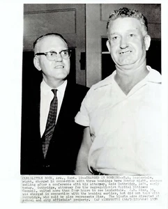 1959 Press Photo E.A. Lauderdale arrested in Civil Rights Bombings Little Rock - Picture 1 of 2