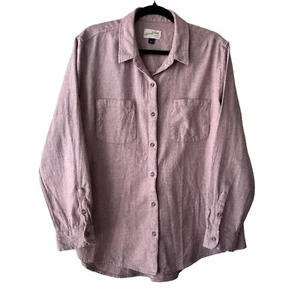 Universal Thread Damen Langarm Button Down Flanell Kragen Hemd Größe L - Bild 1 von 5