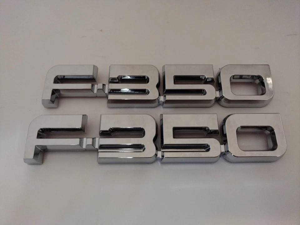 Ford 1987-1991 F-350 guardabarros delantero emblemas laterales insignia logotipo **PAR** Foto 1 de 1