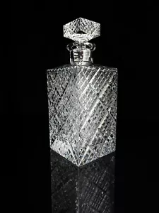 Faberge Waffle Decanter in cristallo smerigliato senza custodia - Foto 1 di 13