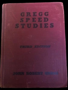 VINTAGE GREGG SPEED STUDIES 3rd  EDITION 1941 SHORTHAND MANUAL HARDCOVER - Bild 1 von 9