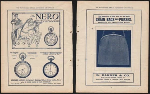 ANTIQUE ADVERTISEMENT YEAR 1919 NERO WATCH WATCHMAKER JEWELER SILVERSMITH 04PRCC - Picture 1 of 3