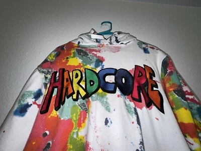 Evolution in Design Hardcore Hoodie Men's Med Tie Dye Sweatshirt Rave Plur Y2K - Image 1 of 4