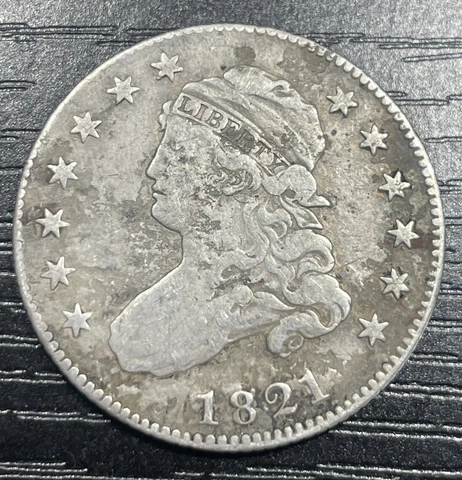 1821 Capped Bust Half Dollar Fine Details Cover