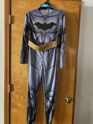 NWT BATMAN HALLOWEEN Party COSTUME BOYS Large 12-14 DC COMICS Mask Jumpsuit Cape - Image 1 of 4
