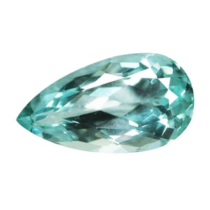 7.48 Ct Fantastic Perfect Pear 18 x 9.9 MM 100% Natural Aqua Blue Brazil Apatite - Picture 1 of 5