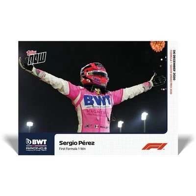 2020 Topps Now F1 #17 Sergio Perez - First Formula 1 Win - Print Run /1424 - Image 1 of 2