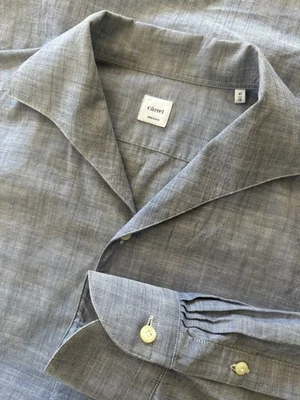 Camicia elegante grigia Carrel vestibilità moderna francese colletto morbido taglia 41/16 - Immagine 1 di 4