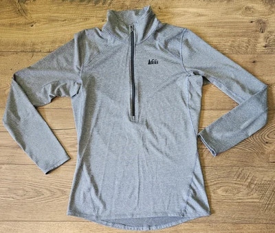 REI 毛衣女式中号长袖套衫户外远足 1/4 拉链  — 第 1/4 张图片