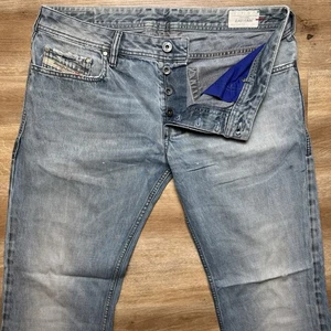 Diesel Jeans Men 34x32 Blue Zathan Bootcut Western Faded Cotton Made Italy 008Z1 - Picture 1 of 15