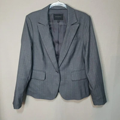 Blazer para mujer Banana Republic chaqueta ajustada de un botón gris  Foto 1 de 4