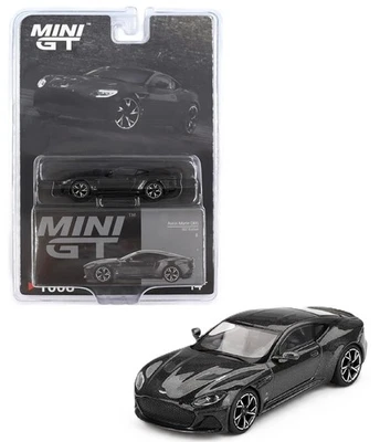 Mini GT 1:64 Aston Martin DBS 007 Edición Negro Diecast Modelo Coche MGT01008 Foto 1 de 4