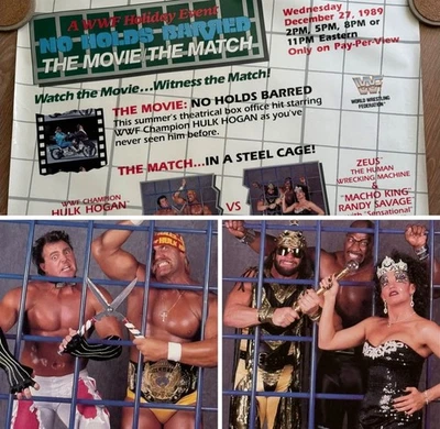 PÓSTER VINTAGE ORIGINAL WWE/WWF *PÓSTER DE HULK HOGAN *PÓSTER DE RANDY SAVAGE *VACACIONES Foto 1 de 4