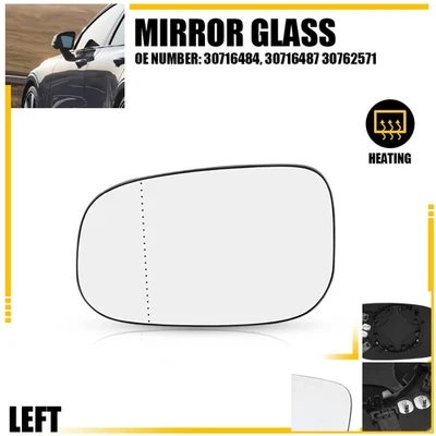 Espejo retrovisor térmico de vidrio de 1 pieza para Volvo C30 S40 S60 V50 V70 2007 2008-2010 2011 delantero Foto 1 de 4
