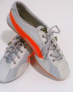 Taygra Brasil Gray & Orange Slim Sneakers Flexible & Light Shoes Size 13 us