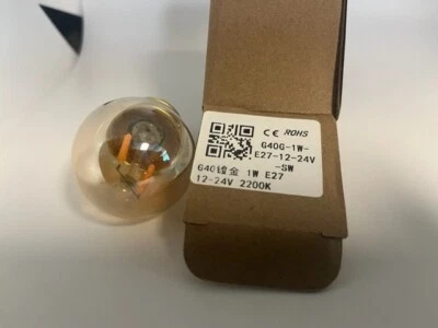 G40G-1W-E27-12-24V-SW 2200K LED LIGHT BULB, CE ROHS, 5 PKS - Image 1 of 2