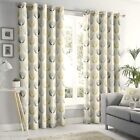 Fusion Delta Pair of Eyelet Lined Curtains Natural Beige 117 W x 137 D cm
