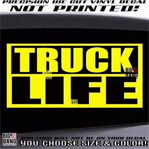 TRUCK LIFE Vinyl Decal Sticker Trucker Owner Operator Blue Collar Success Rig - Picture 1 of 4