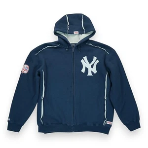 Sudadera con Capucha Vintage New York Yankees Azul Marino Para Hombre XL Cremallera Completa - Imagen 1 de 8
