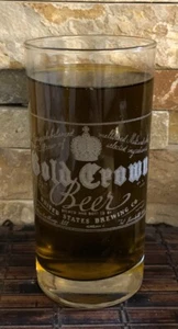 Gold Crown Beer Glass - Picture 1 of 1