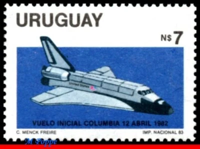 1147 URUGUAY 1983 NAVE COLUMBIA, FIRST SPACE SHUTTLE FLIGHT, MNH - Image 1 of 2