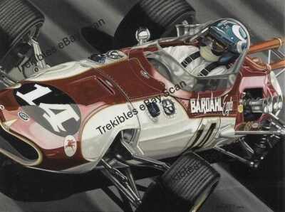 Lloyd Ruby 1966 Dan Gurney Eagle Indy Car Colin Carter Postcard Nice (003) - Image 1 of 2