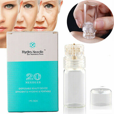20 Pins Aqua Micro Channel Needle Mesotherapy Hydra Gold Needle Derma Stamp • 13.82€