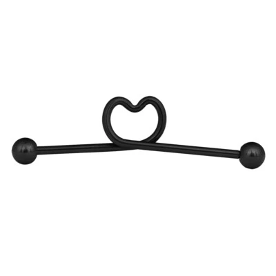 Brincos de aço cirúrgico industrial com barra arco-íris piercing no corpo joias 14G - Imagem 1 de 4