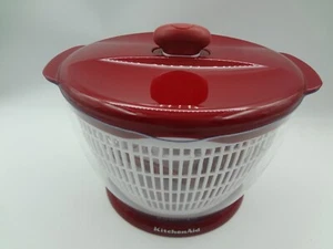 KitchenAid Salad & Fruit Spinner With 3 Dividers & Cap For Storage - Red Color - Picture 1 of 10