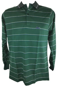 Camisa Polo Le Tigre Manga Larga Talla M Verde Rayas Hecha en EE. UU. NUEVA CON ETIQUETAS - Imagen 1 de 3