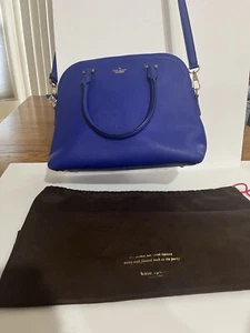 Kate Spade New York Royal Blue Handbag With Cross Body Strap And Protective Bag - Picture 1 of 22